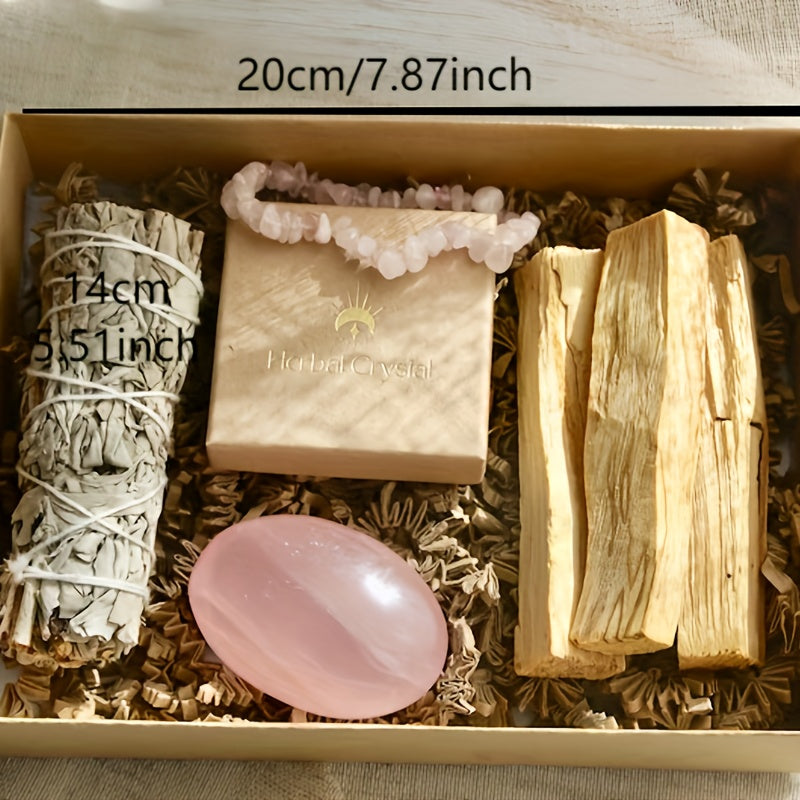 Rose Quartz & Smudge Ritual Kit