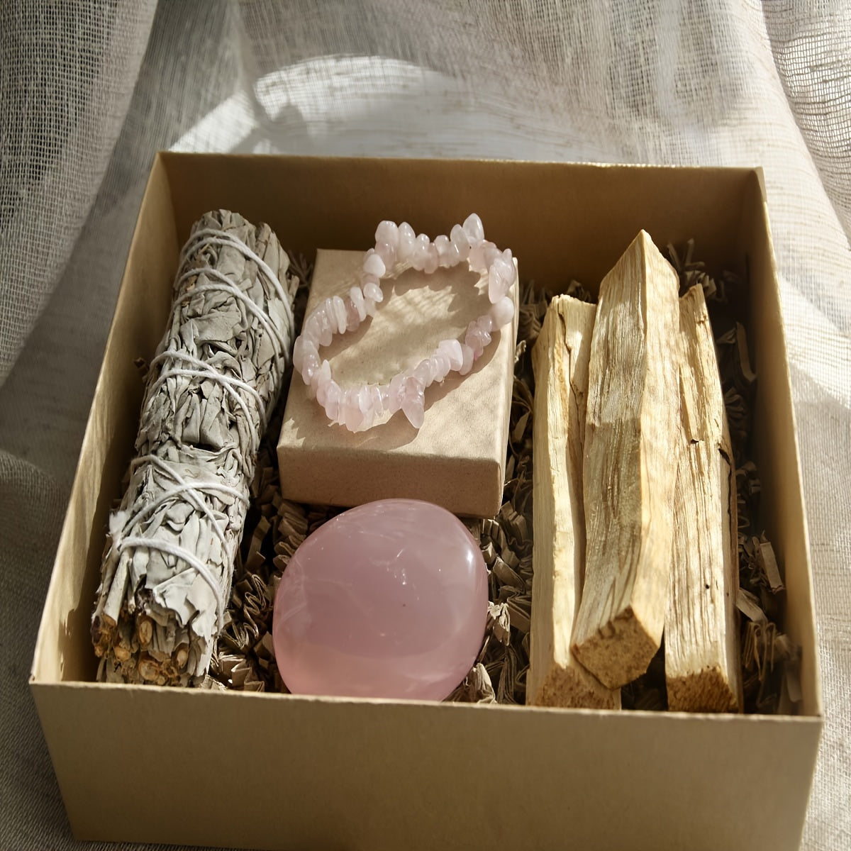Rose Quartz & Smudge Ritual Kit