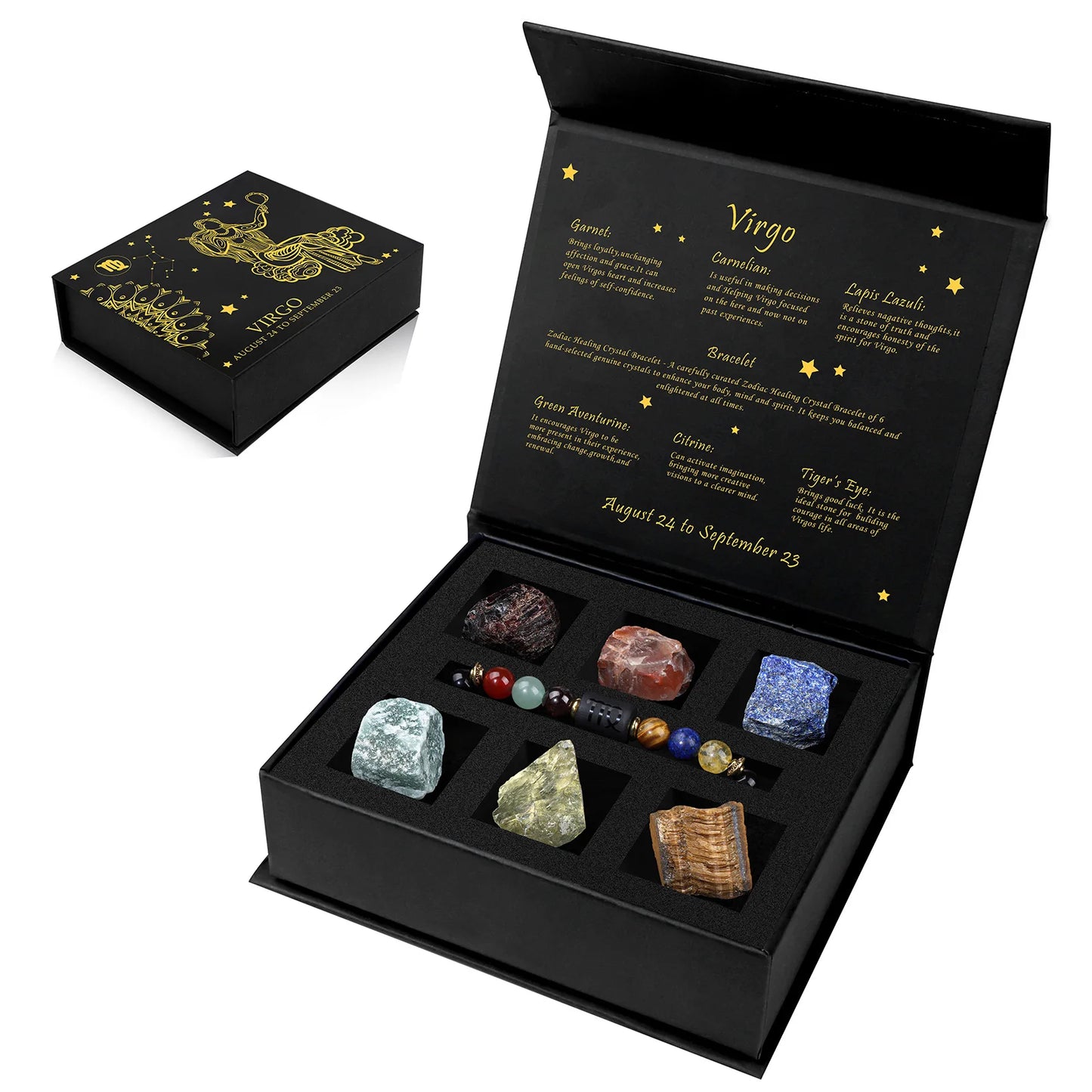 Celestial Balance: 12 Constellation Natural Stone Bracelet (Unisex)