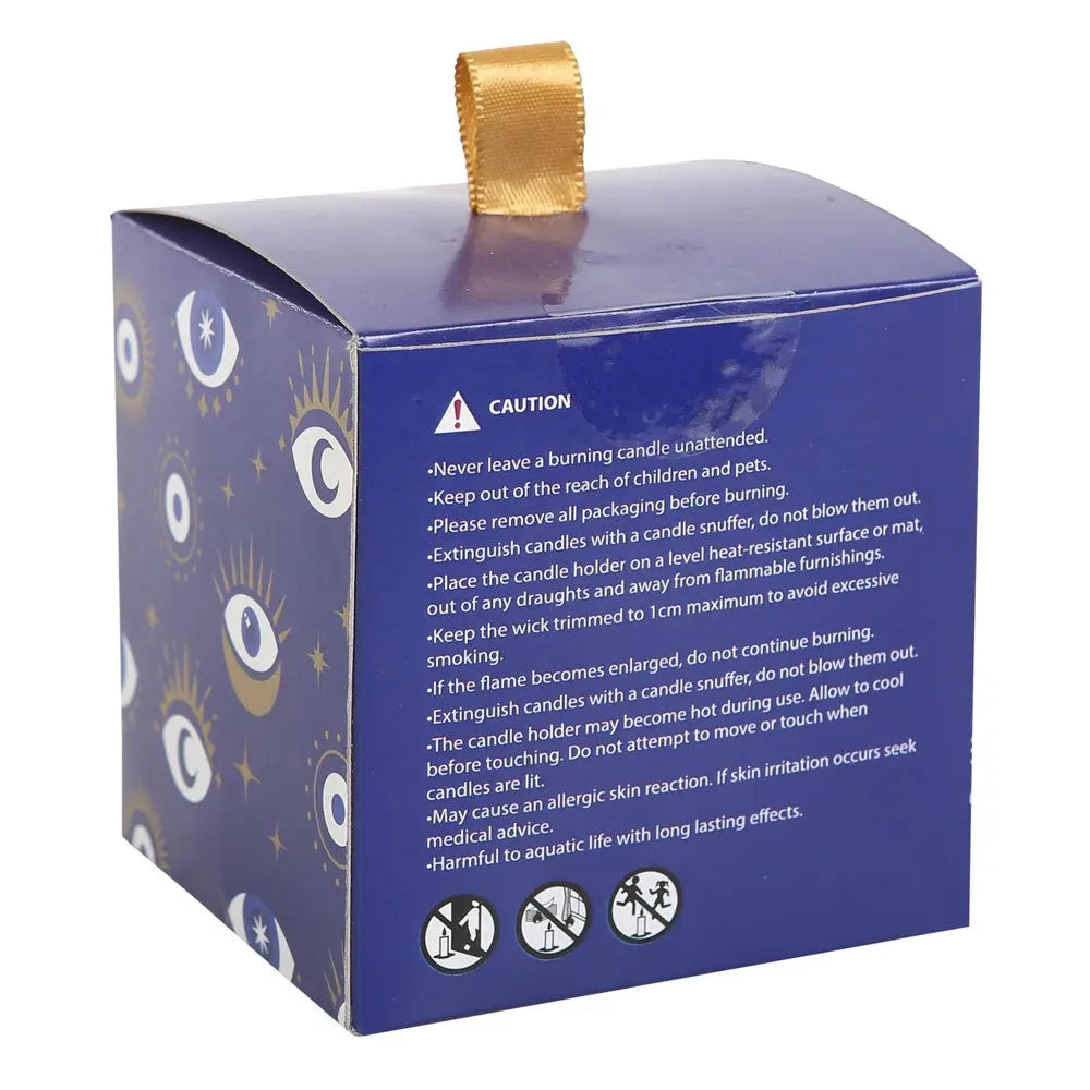 All-Seeing Eye | White Sage Protection Candle with Sodalite Crystals