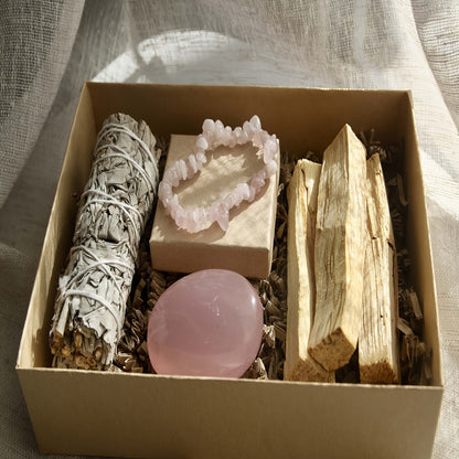 Rose Quartz & Smudge Ritual Kit