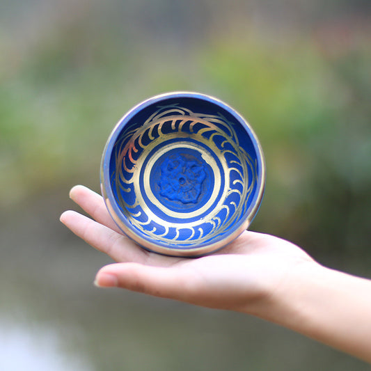 Tibetan Singing Bowl with Wooden Mallet & Mat – Hand-Polished Sound Bowl for Meditation & Yoga