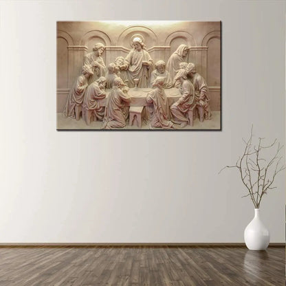 Sculpture de la Cène : toile 3D