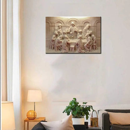 Sculpture de la Cène : toile 3D