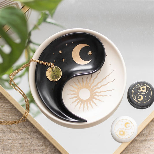 Yin Yang Ceramic Trinket Dish – Sun & Moon